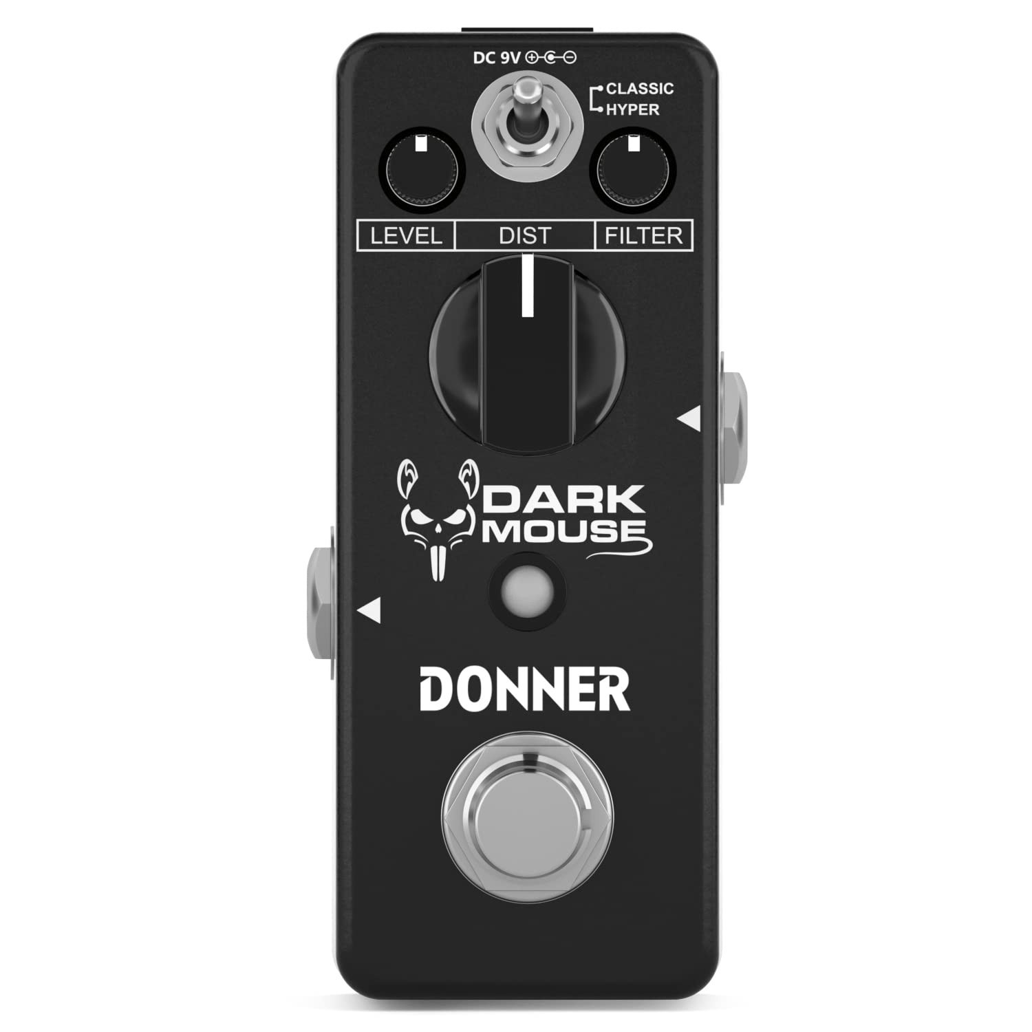 Donner Dark Mouse Distortion Pedal for Electric Guitar, 2 Modes Classic Hyper...