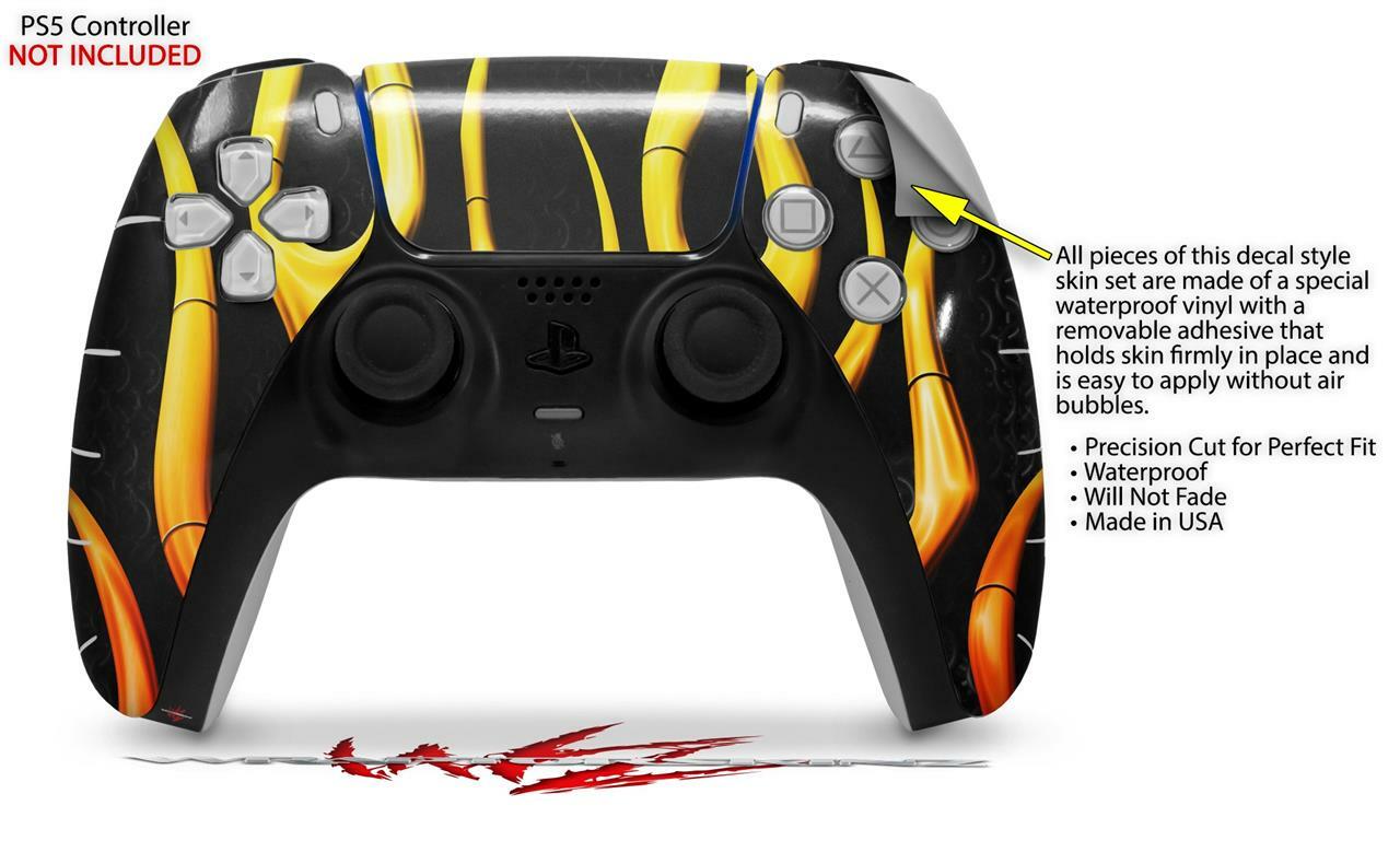 Skin Sony PS5 Controller Metal Flames