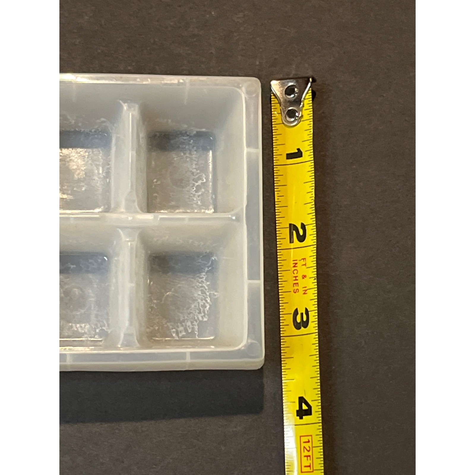 Vintage Plastic Ice Cube Trays Set of 2 White Translucent 12 Slot Rectangular