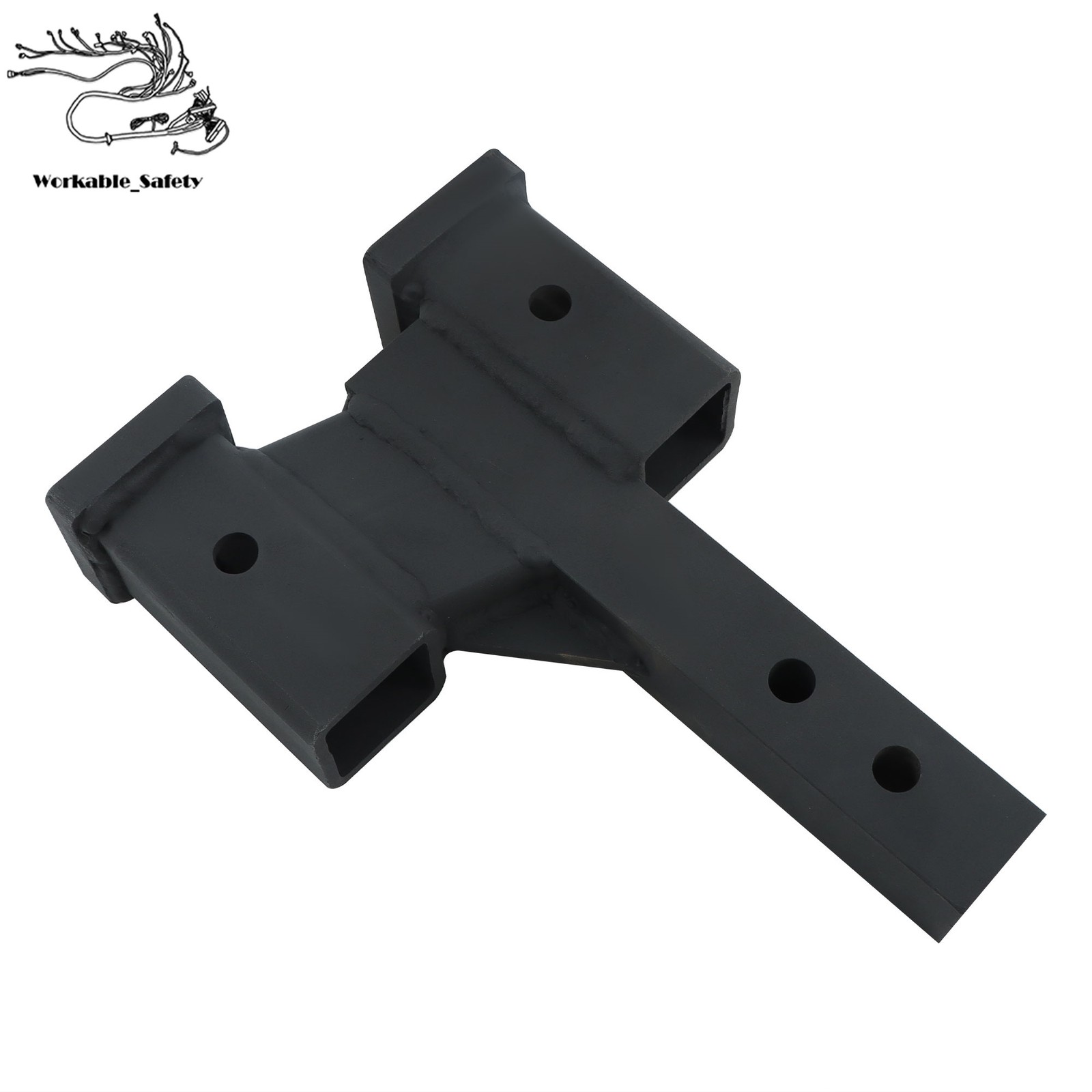 2" Receiver Dual Hitch Adapter 2" Solid Shank 10000Lbs Capacity Easy Install