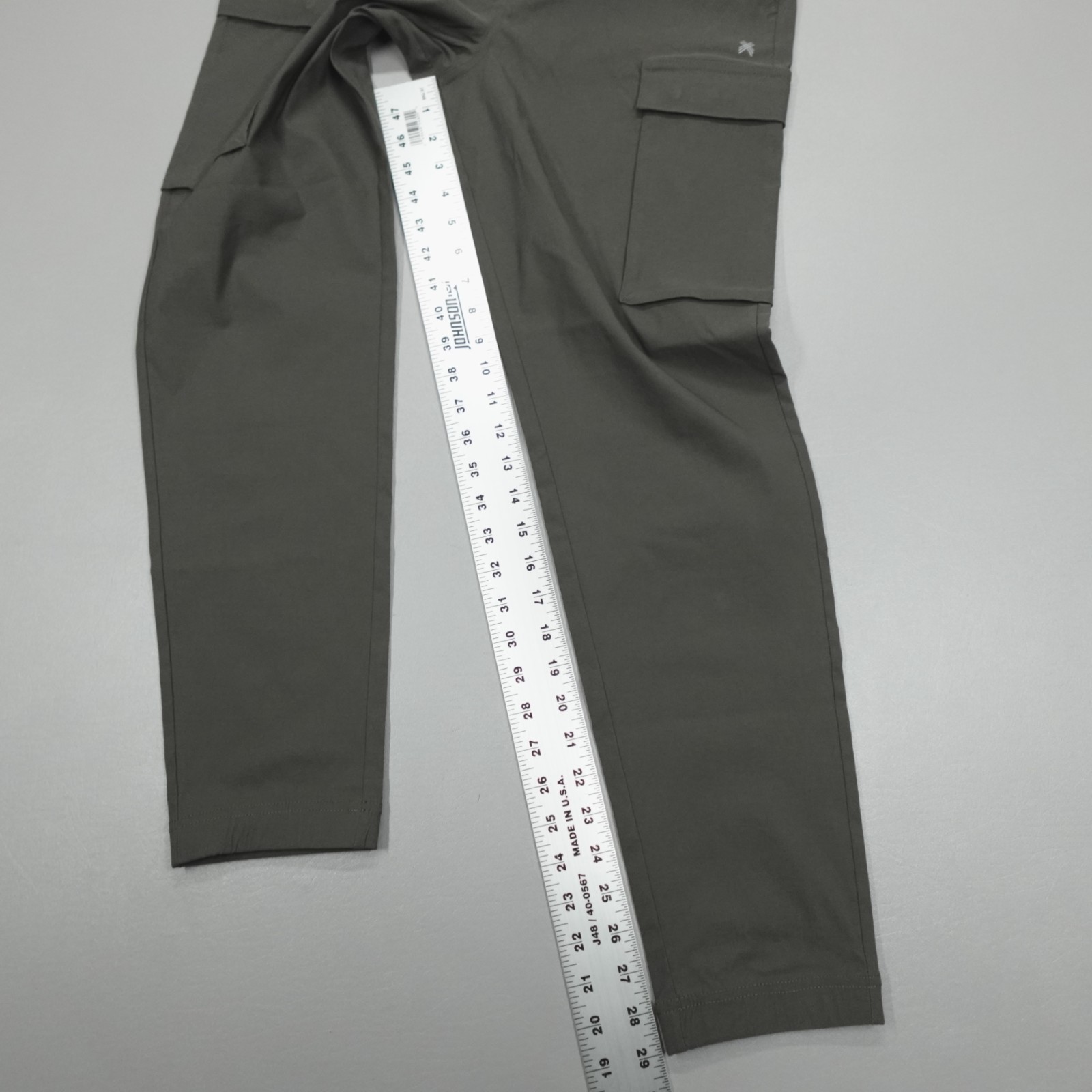 Kenneth Cole Performance Tech Jogger Cargo Tapered Woven Nylon Stretch Asphalt