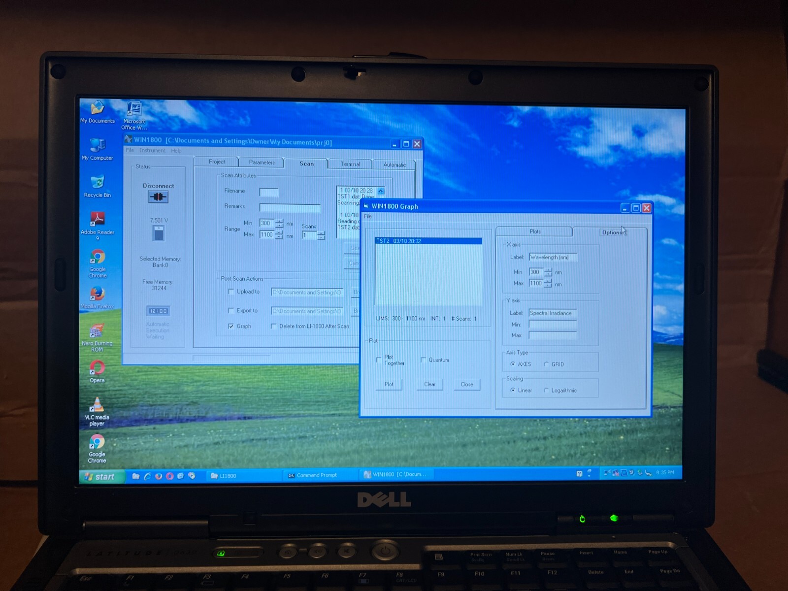 Li-Cor LI-1800 Portable Spectroradiometer w/ Software on Notebook --Complete--