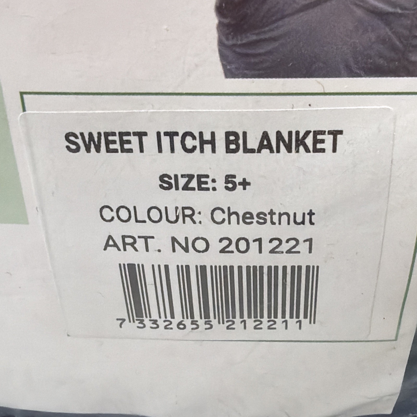 BOETT SWEET ITCH BLACKET SIZE 5+ CHESNUT