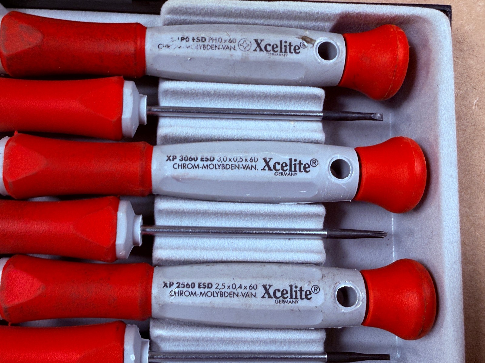 XCELITE Precision Electronic Screwdriver 6 piece Set XP600 - ESD Safe - Germany