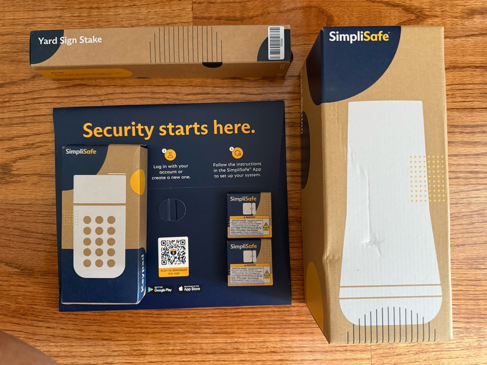 New Simplisafe Gen 3 Starter System (Base Station, Keypad, 2 Sensors, Yard Sign)