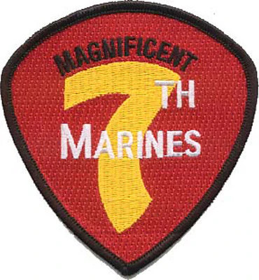 Officially Licensed USMC 7th Marines Patch