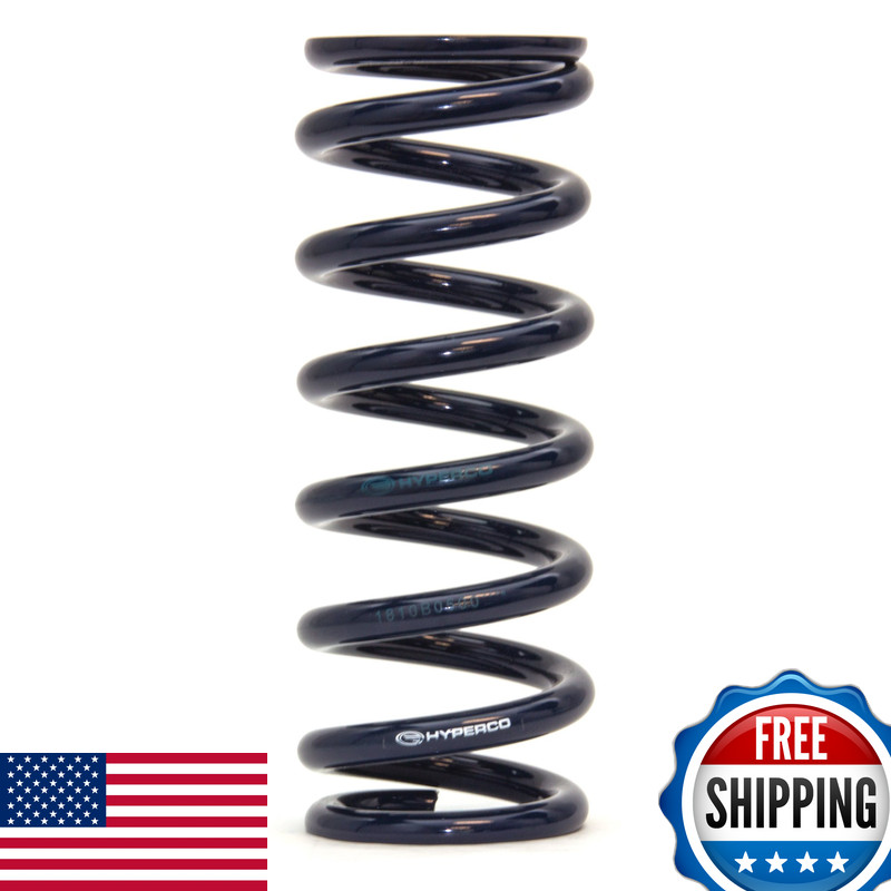 Hyperco 1810B0500 Blue 2.50 I.D. 10 Length Steel Coil-Over Spring 500 Lbs.