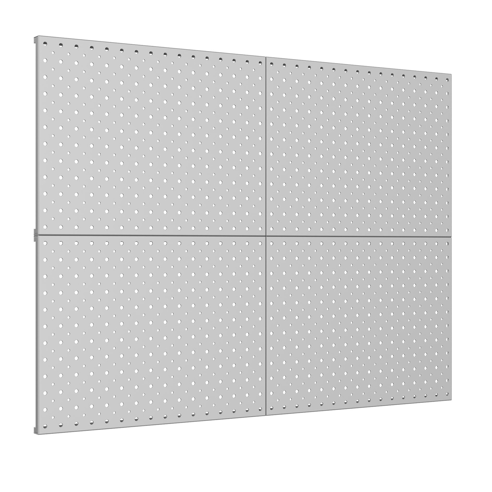 4 PCS 12x16 inch Grey Metal Pegboard Panels for Garage Workbench Organizer