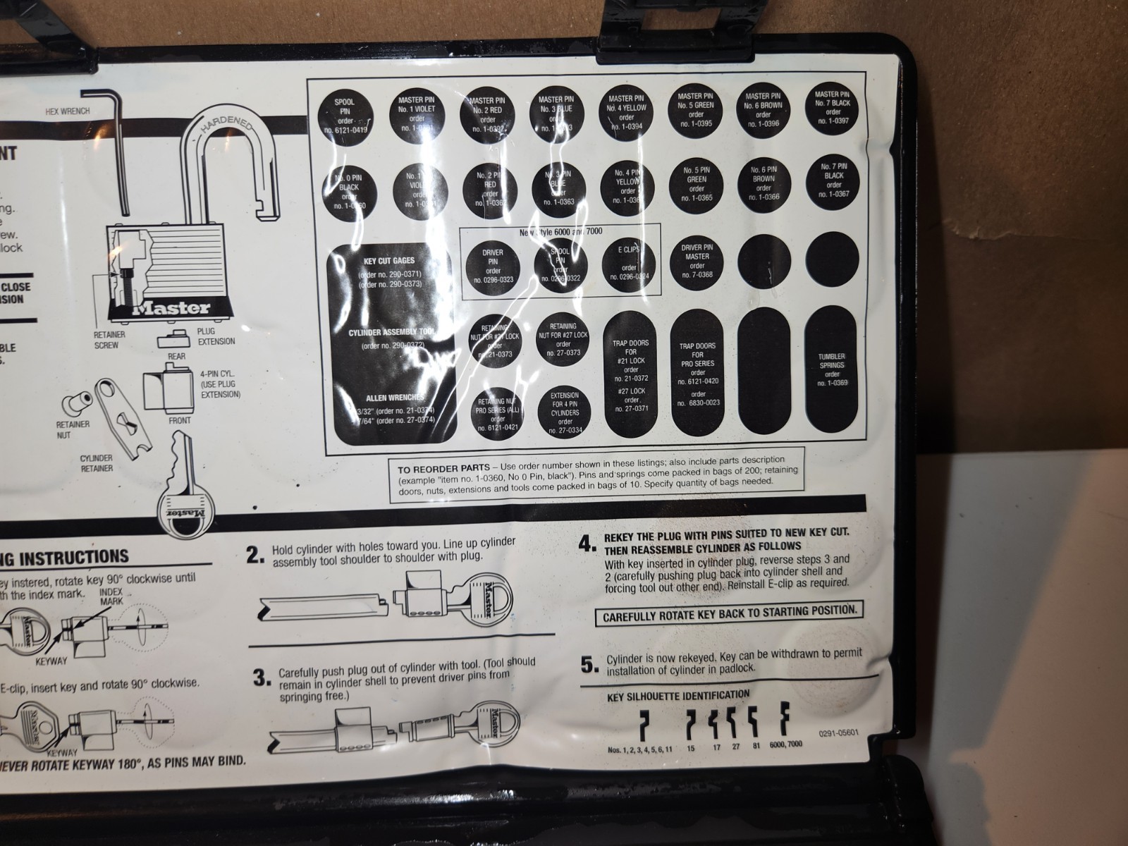 Master Lock 291 Padlock Rekey Kit