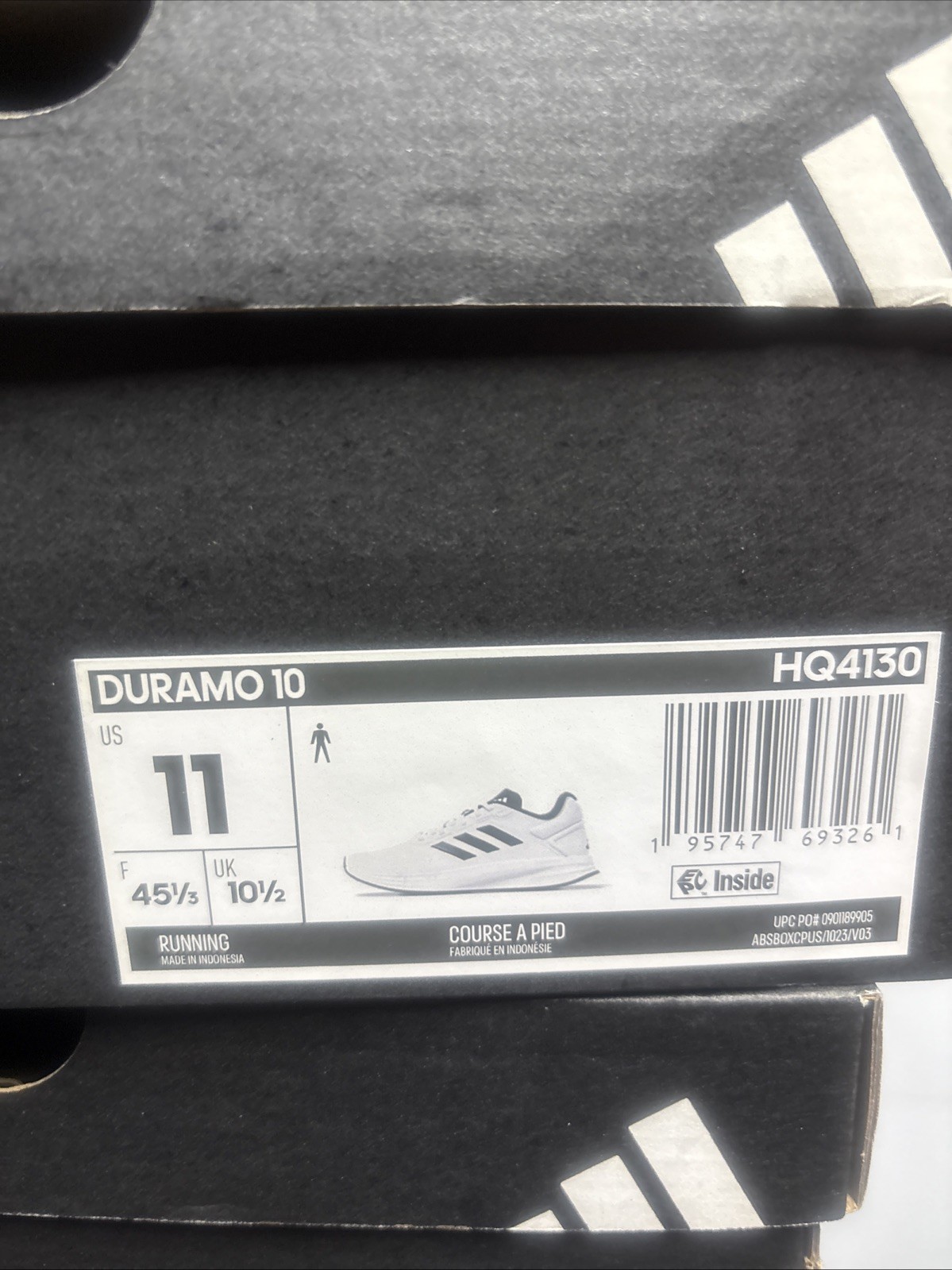 Adidas DURAMO 10 running MENs Size 11 NEW W Box/tag FREESHIP HQ4130