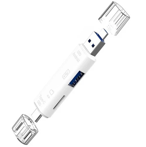 1pc 5 In 1 USB Type C OTG Memory Card Reader Adapter for Android Computer - NEW