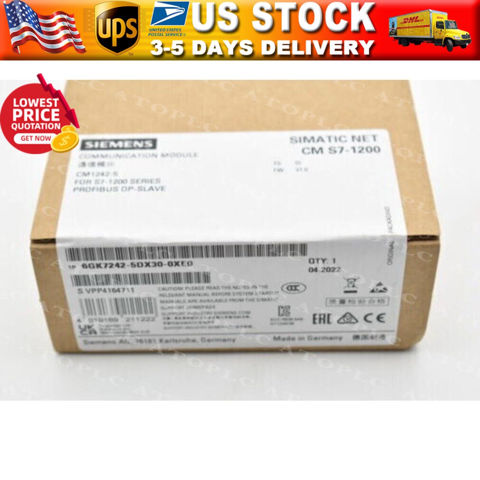 New Siemens 6GK7242-5DX30-0XE0 communications CM 1242-5 6GK7 242-5DX30-0XE0