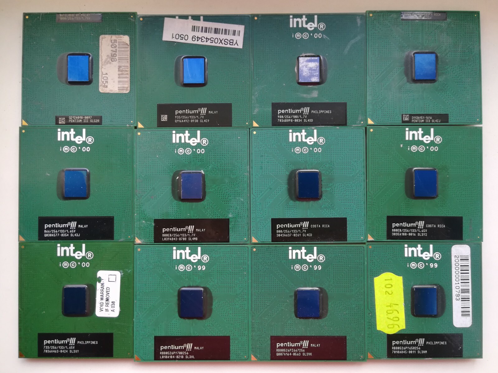 Intel Pentium III 500 650 700 733 800 800EB 866 900 933 1000 Vintage CPU skt 370