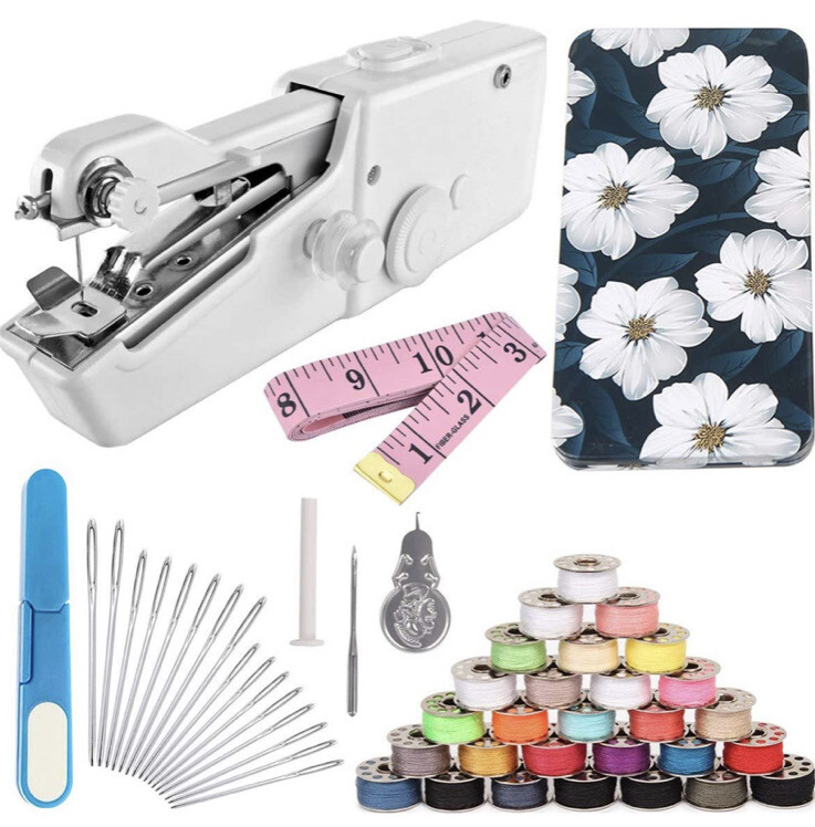 Portable Cordless Handheld Sewing Machine Hand Stitch WithSewing Thread Kit NEW!