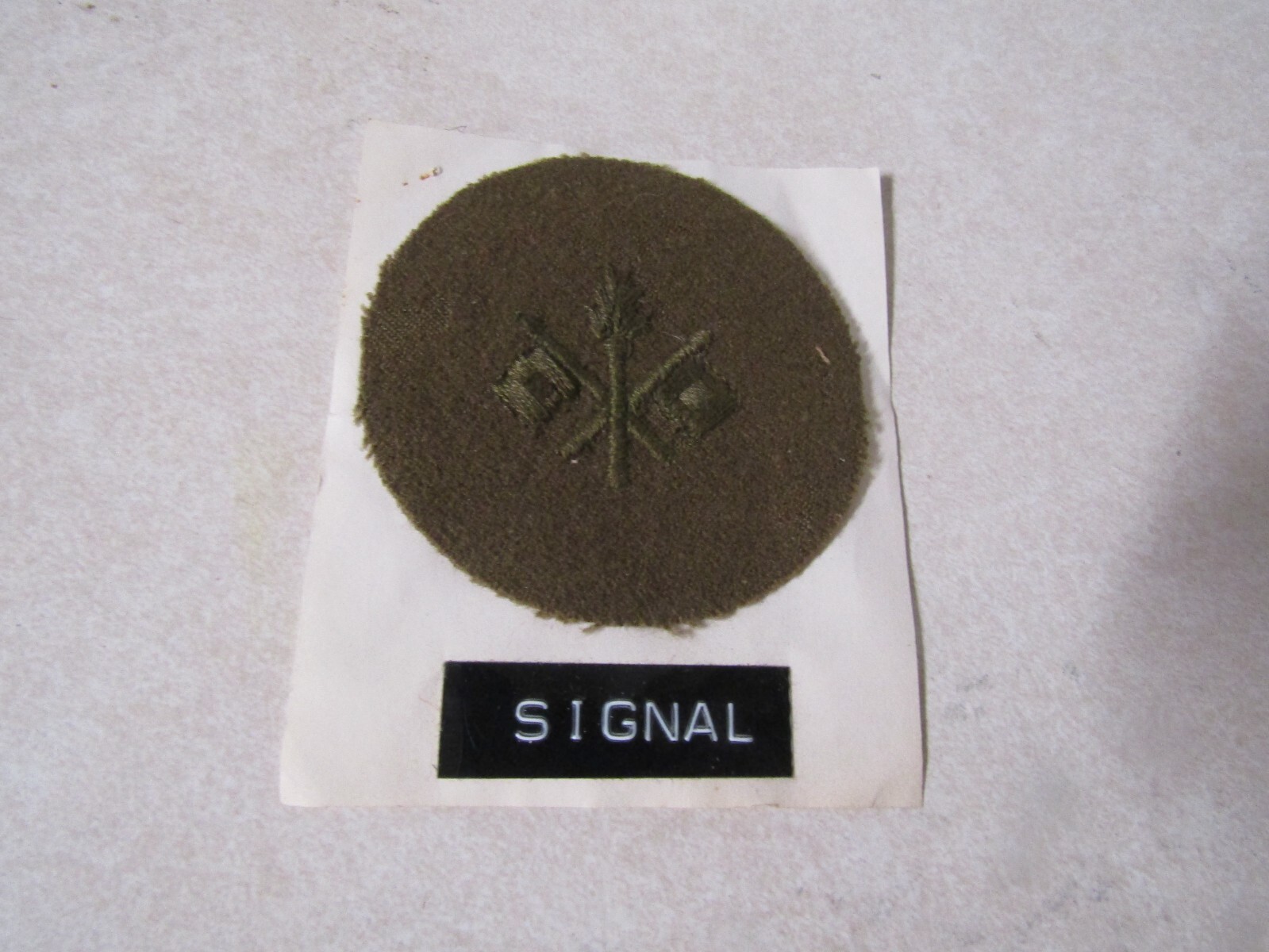 MILITARY PATCH WW1 MADE OF FELT LIKE MATERIAL SIGNAL UNIT