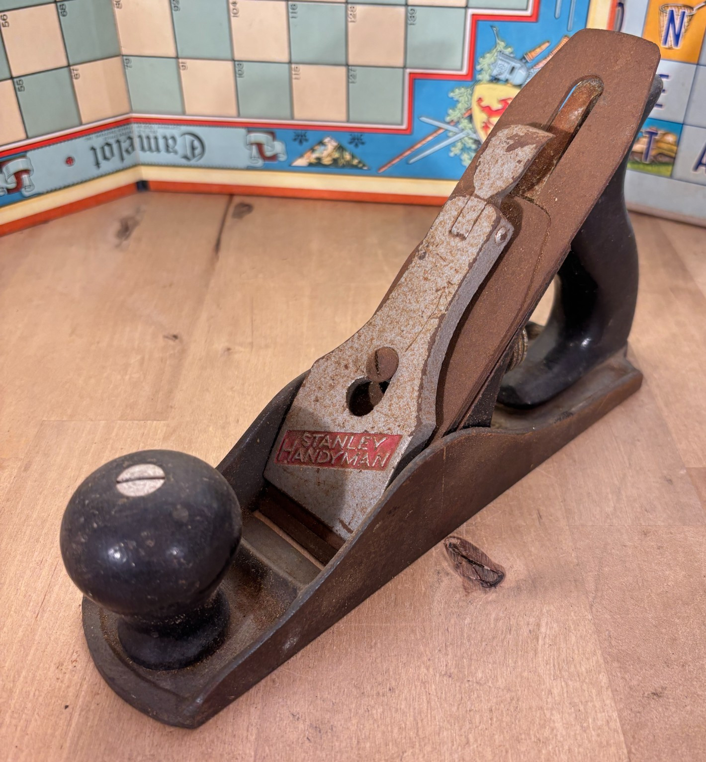 Vintage Stanley Handyman H1203 Smooth Hand Plane 9" Made in USA, RUST