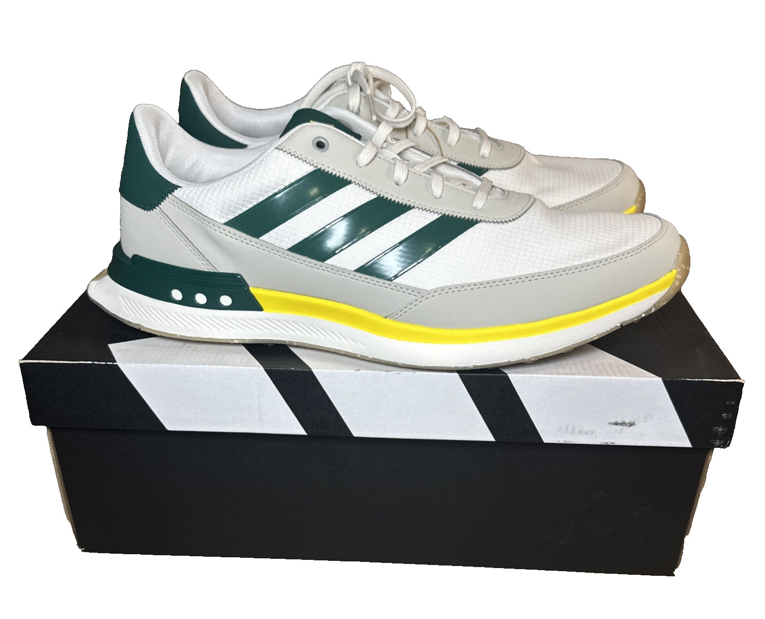Adidas S2G 24 Men's Golf Shoes SZ 9 Spikeless - White / Green / Alumina New