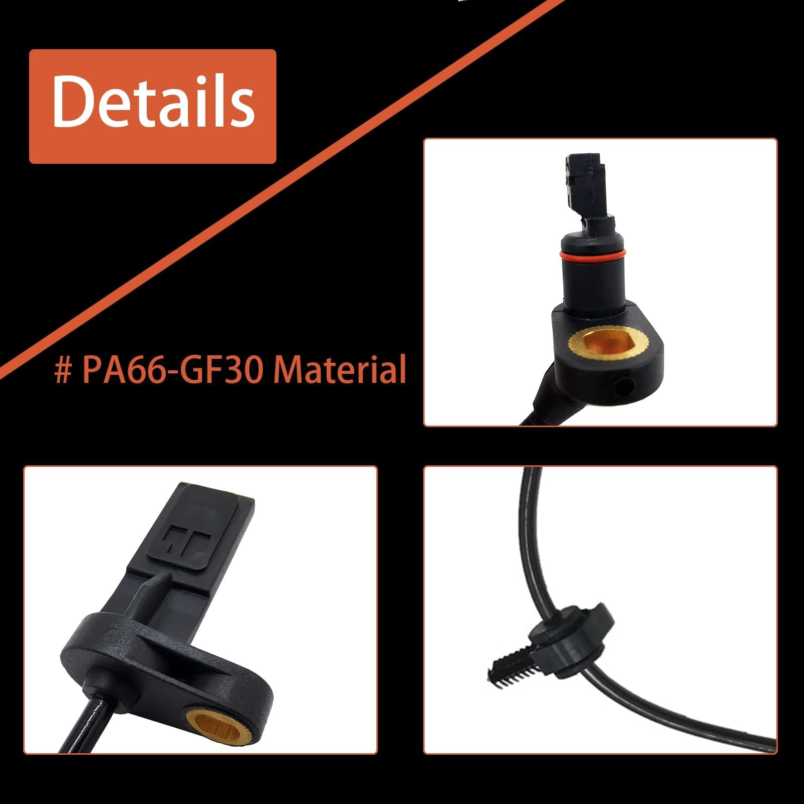 VECHA ABS Wheel Speed Sensor Front Rear Left Right Replacement for Commander ...