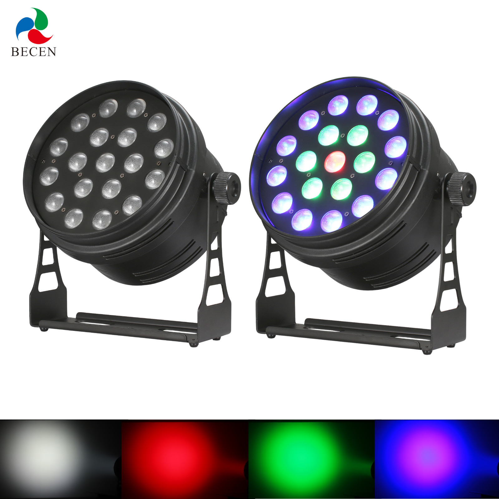 2pc 19x12w 4in1 Led Zoom Par Light Ring Individual Control 6/10/18CH Wash Effect