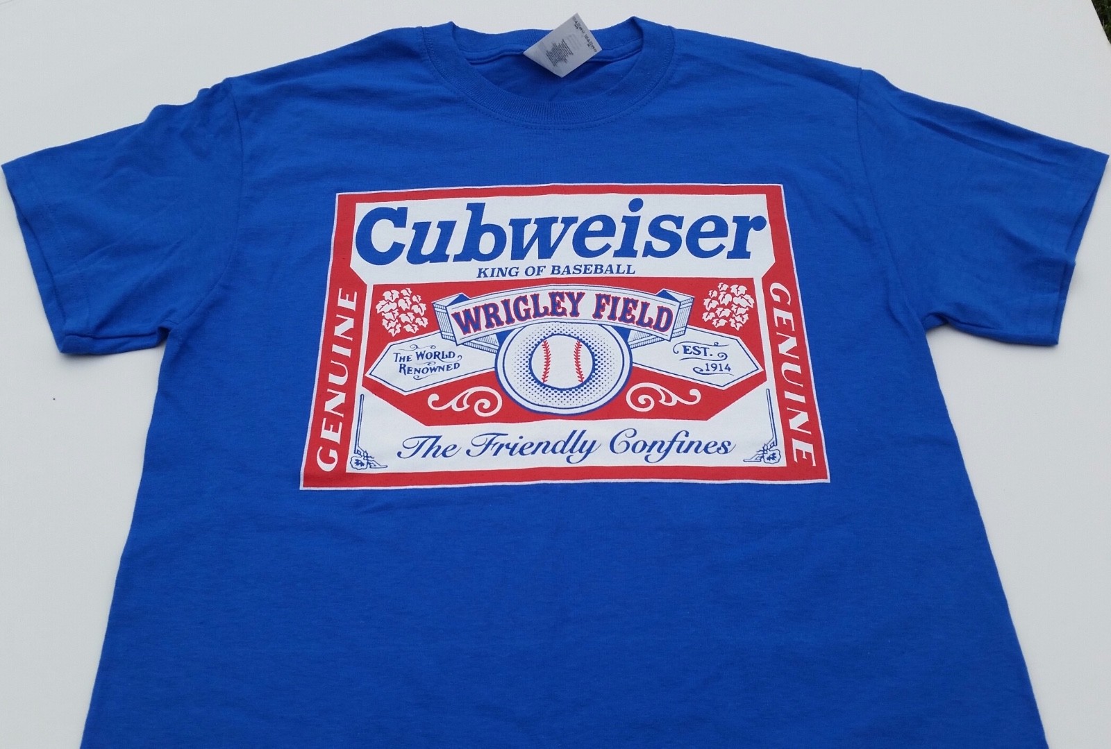 New Chicago Cubs Wrigley Field Cubweiser T-shirt Budweiser Beer ( Sm - 3Xlg )
