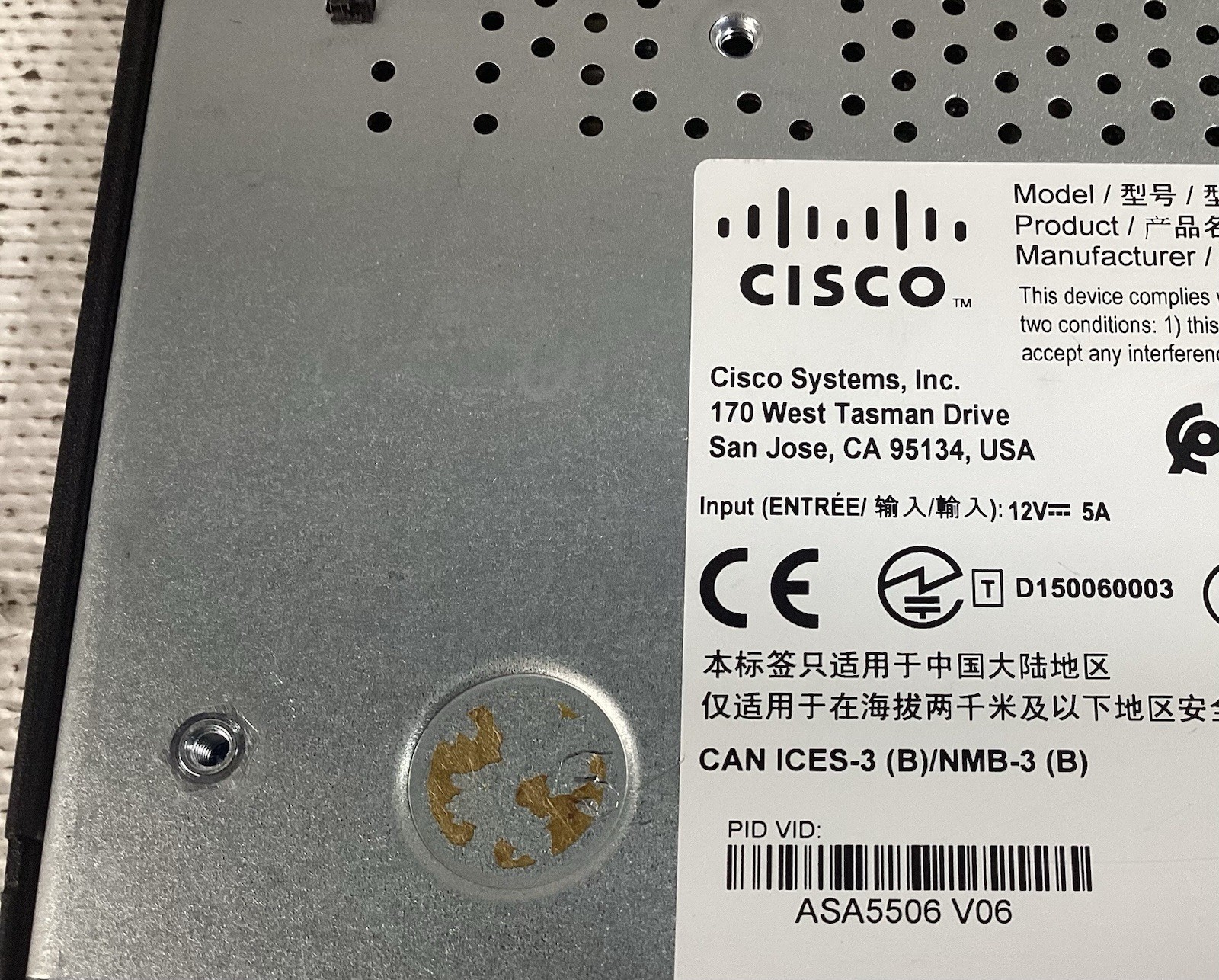Cisco ASA5506 Network Security Firewall Appliance