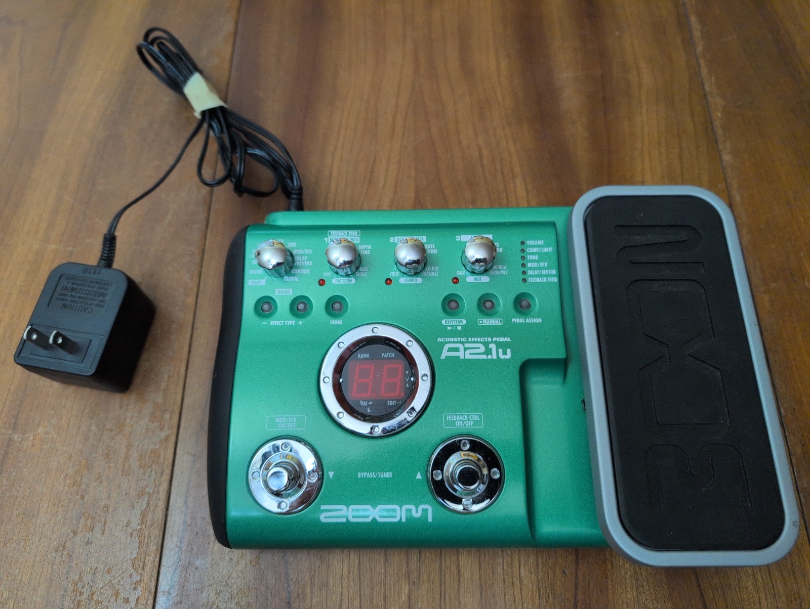 ZOOM A2.1u Acoustic Guitar Multi-Effects Pedal Processor USB Interface Tested
