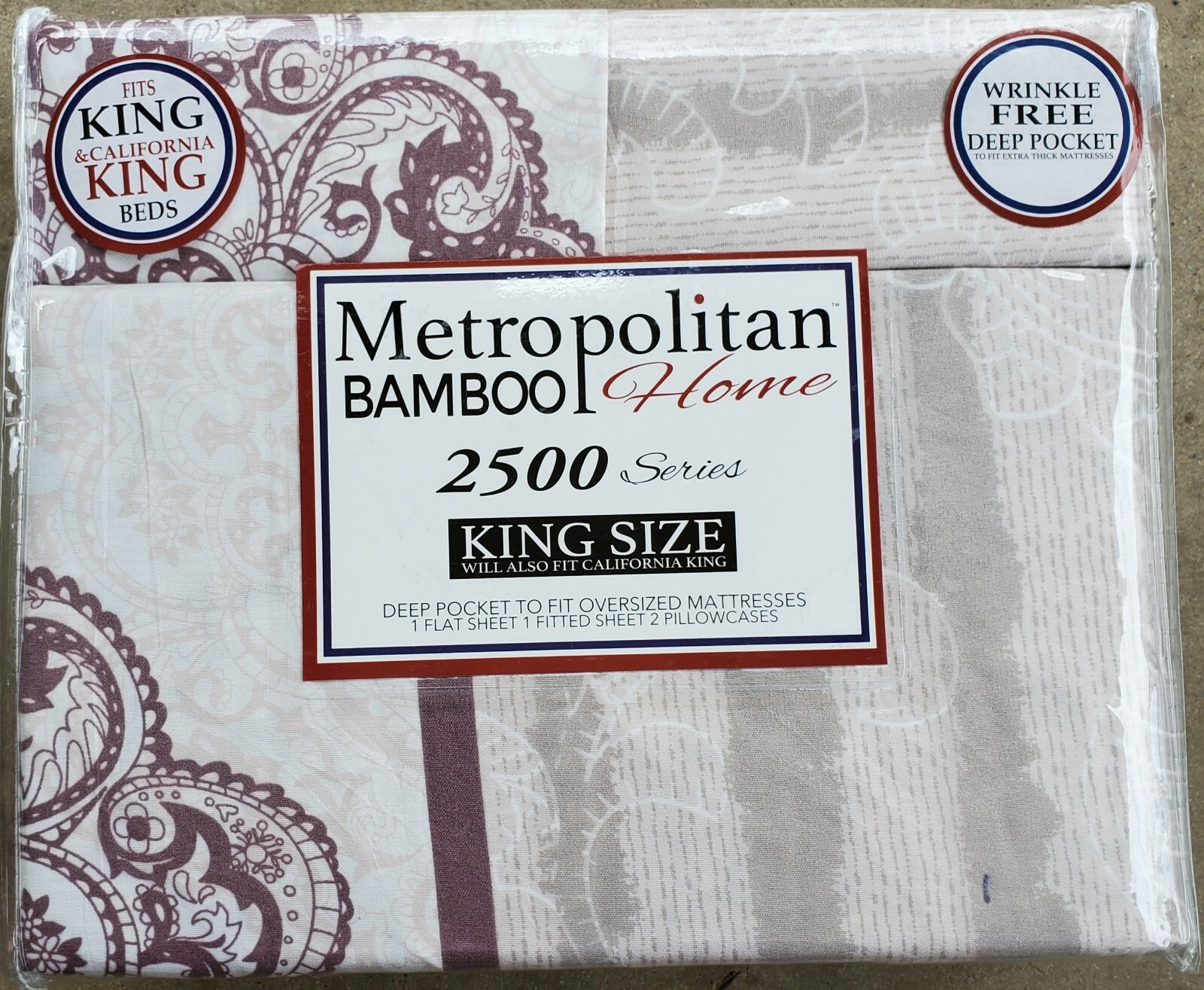King Size Metropolitan Bamboo 4 Piece Sheet Set