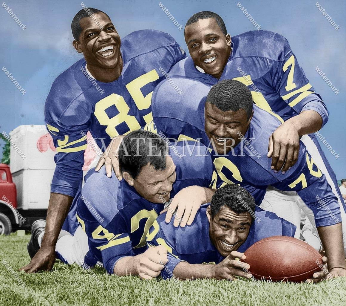 RX555 Dick Bass - Lamar Lundy - Dave Jones 8x10 11x14 16x20 Colorized Photo