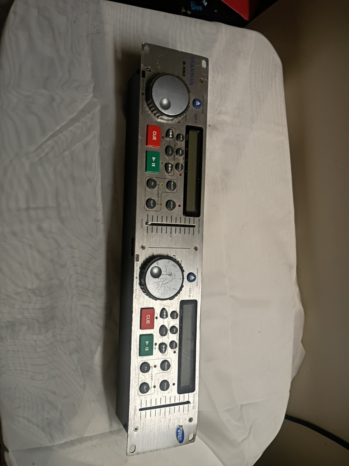 STANTON S-550 PROFESSIONAL FRONT LOADING DUAL CD PLAYER - parts only drive skips