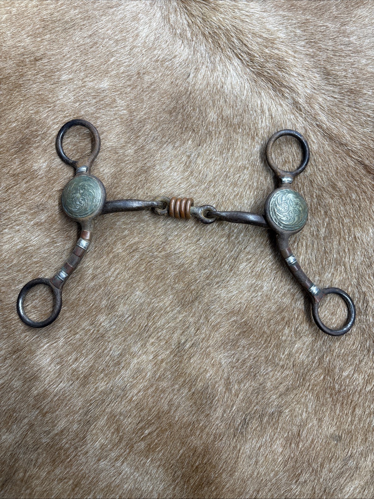 5” Older Dutton Short Shank With Copper Rings