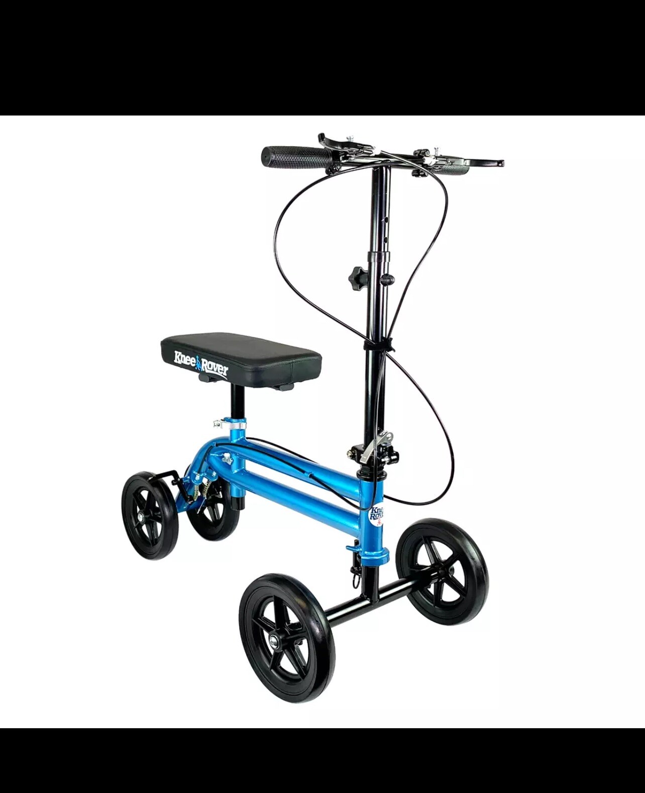 KneeRover Economy Knee Scooter Steerable Knee Walker in Metallic Blue