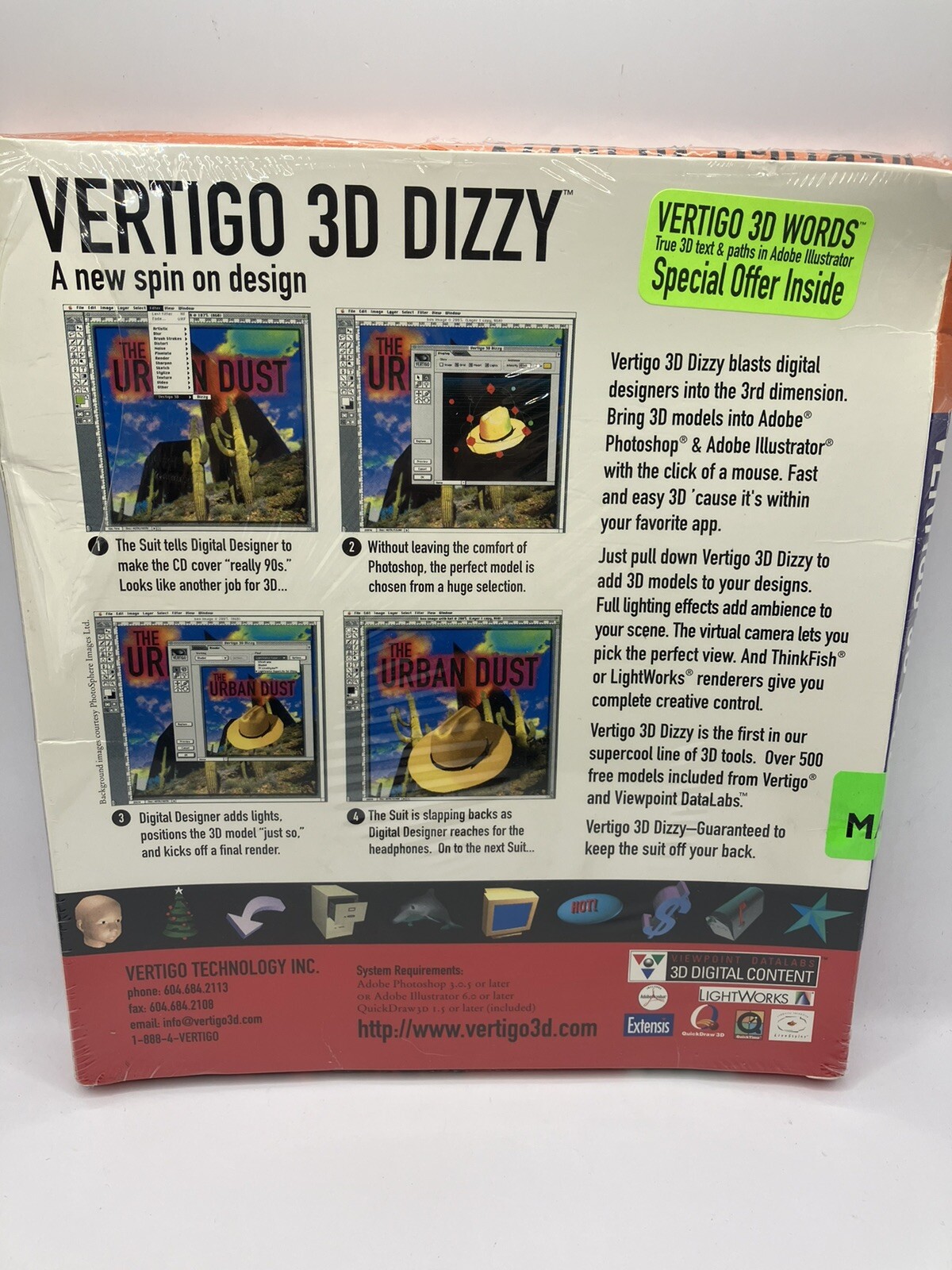 Vertigo 3D Dizzy A New Spin On Design for Adobe Photoshop & Illustrator On Mac