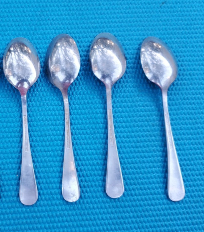 4-Oneida Northland Japan BEEFEATER POST ROAD TEASPOONS 6 1/8"