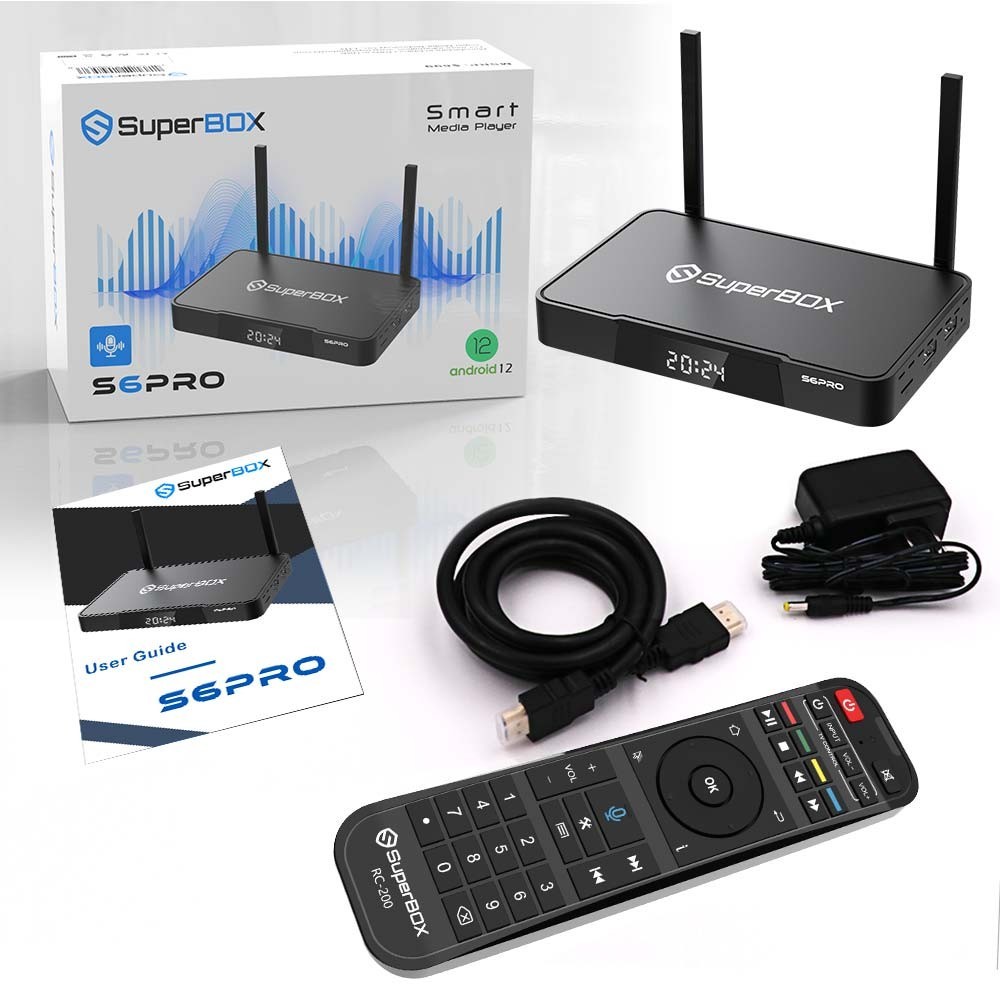SuperBox S6 Pro TV Box Media Player With UPDATED Voice Command & NEW Timeshift