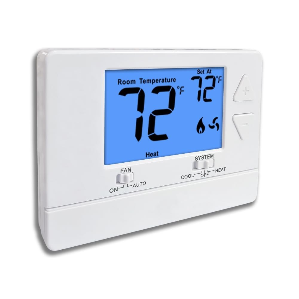 NonProgrammable Thermostat for House, Digital Energy-Saving Thermostat,Single