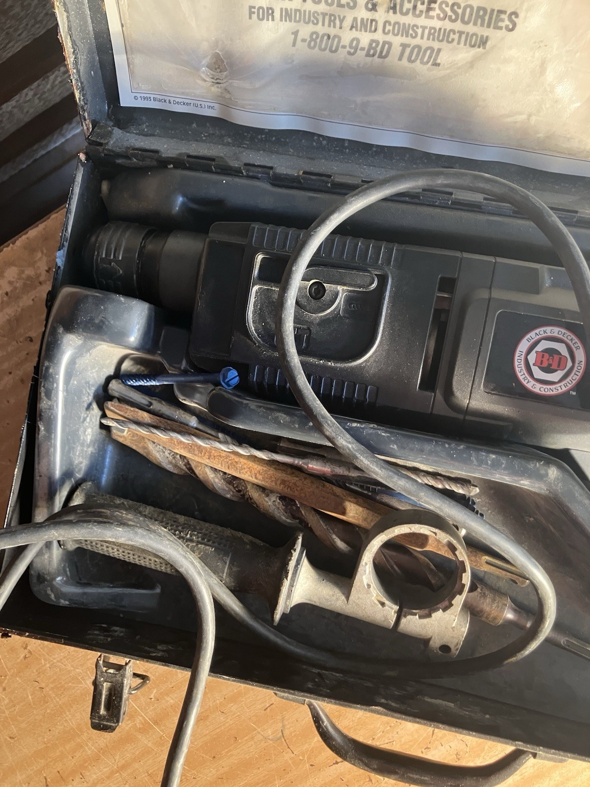 Electric Hammer Drill with Case and Accessories