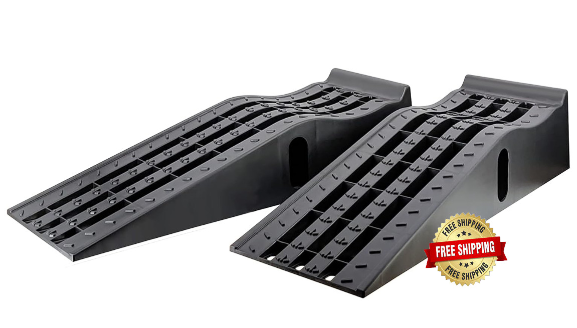 Rampas plásticas para autos, 6.25" alto, 10,000 lbs, par de 2 unidades
