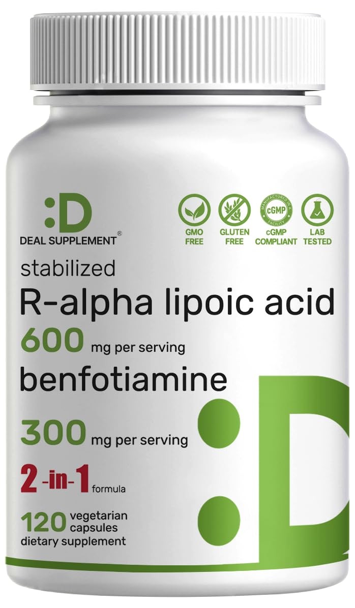 DEAL SUPPLEMENT R Alpha Lipoic Acid 600mg with 120 Count (Pack of 1)