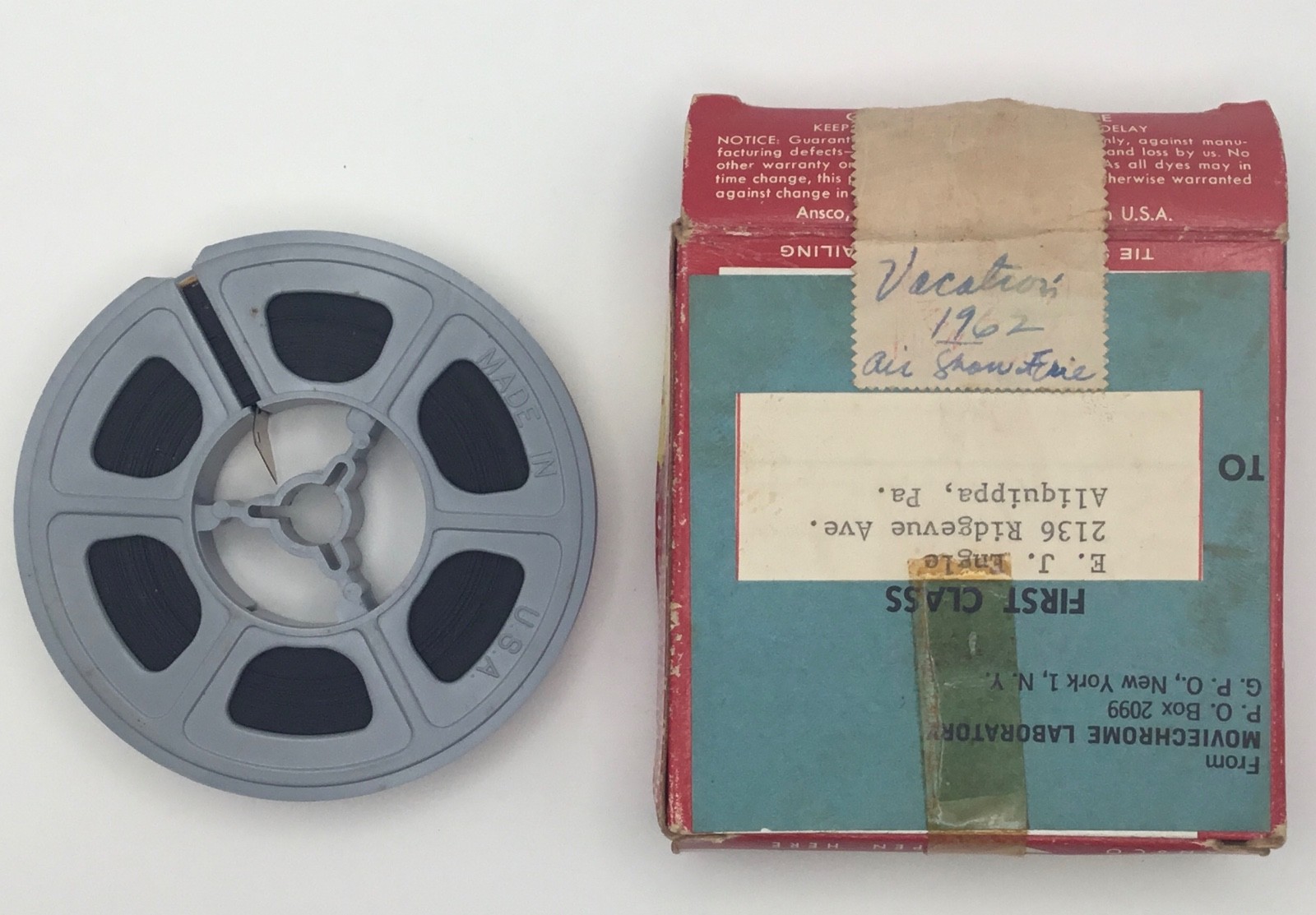 Vintage 1962 Erie PA Air Show 8 mm Moviechrome Ansco Planes Helicopters Beach