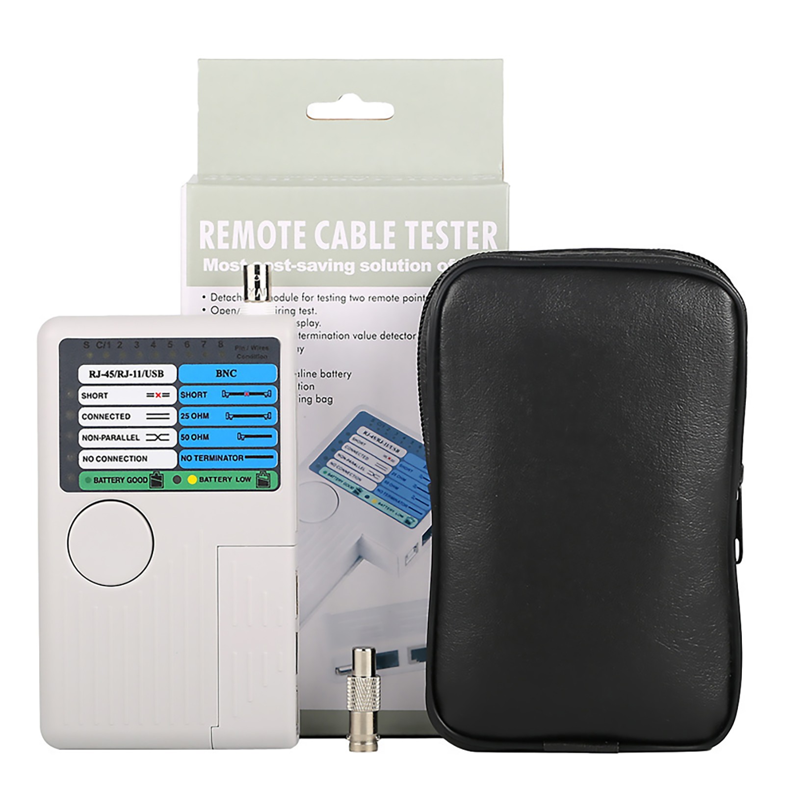 Multifunction Network Cable Tester for Cat5/Cat6 RJ45/RJ11/USB/BNC LAN Cable