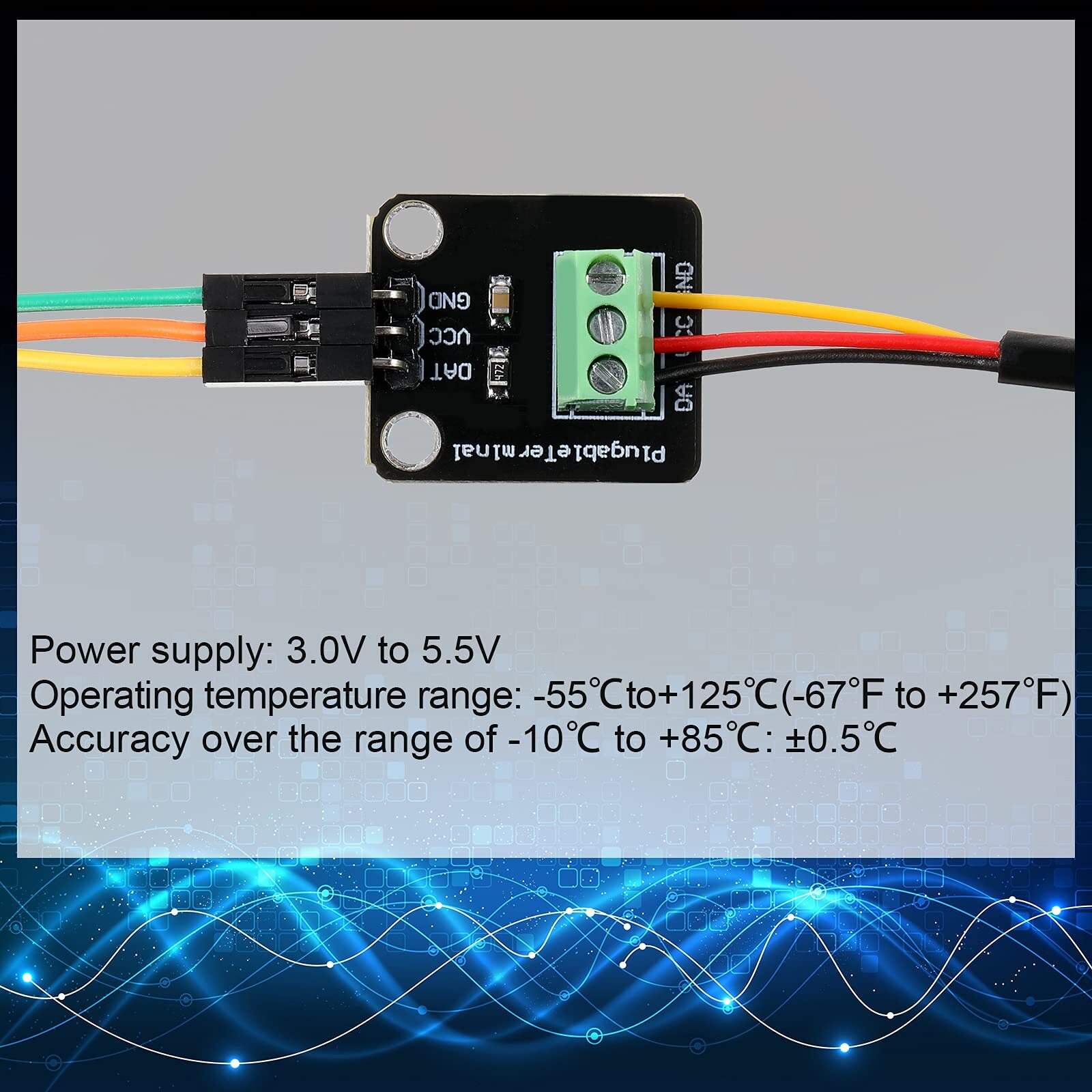 4 Sets Ds18b20 Temperature Sensor Module Kit With 1 M/ 3.2 Ft Waterproof Digital
