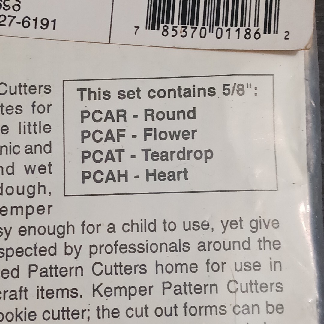 Kemper Tools Clay Cutters Pattern Cutter Set 3/4" Basic Set Made in USA