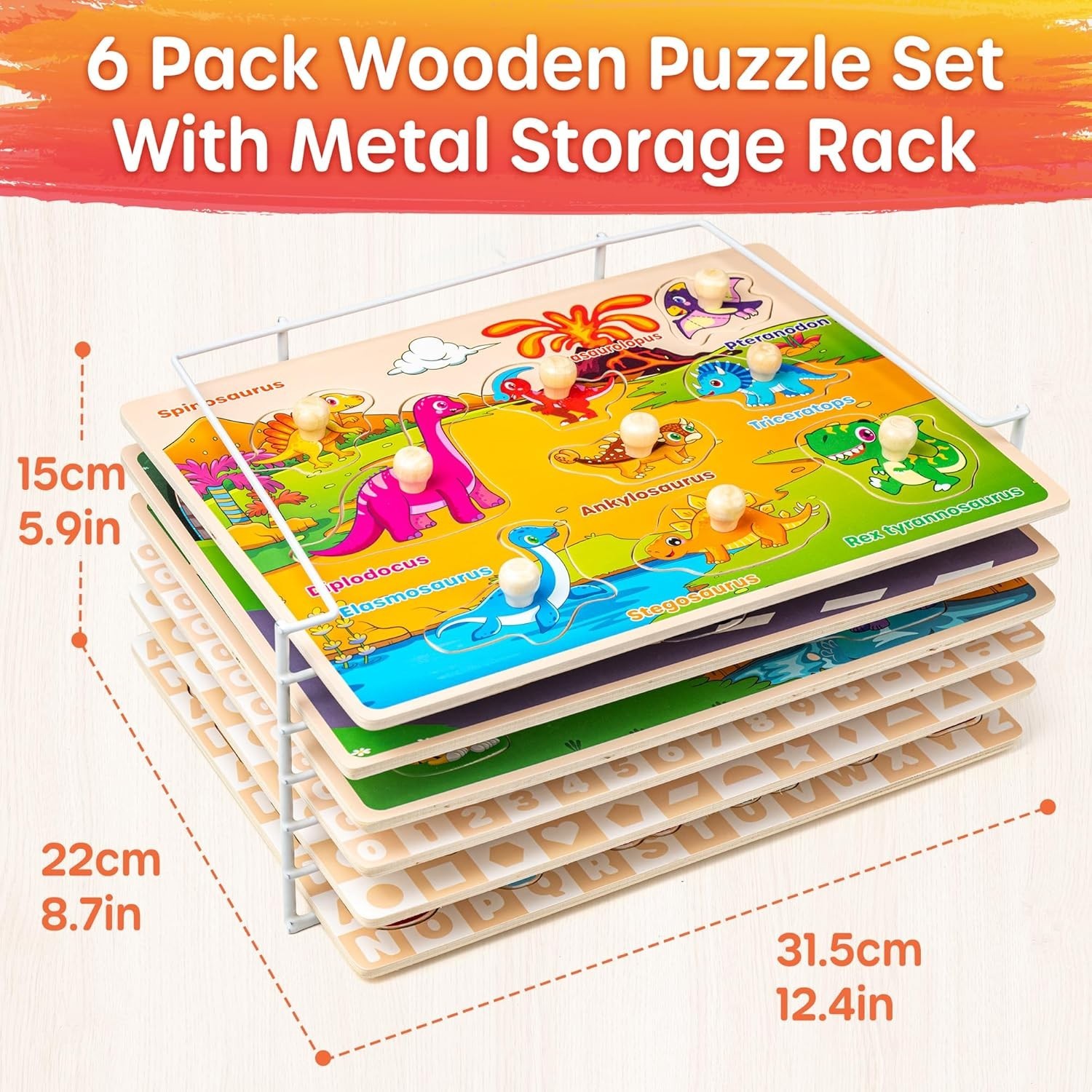 Educational Wooden Puzzles for 1-3 Olds