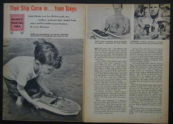 K & O Fleetline Boats Early History 1957 original vintage pictorial