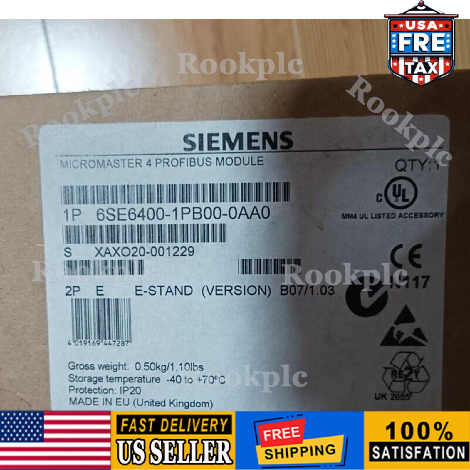 New Siemens 6SE6400-1PB00-0AA0 MICROMASTER 4 PROFIBUS module 6SE6 400-1PB00-0AA0