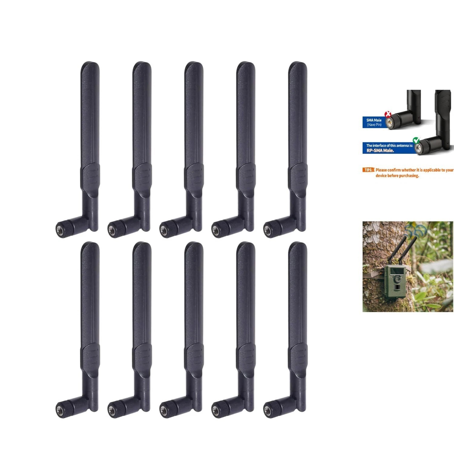 Upgrade Your Wildlife Camera with 10-Pack 4G LTE Antenna & 8dBi Signal Boost