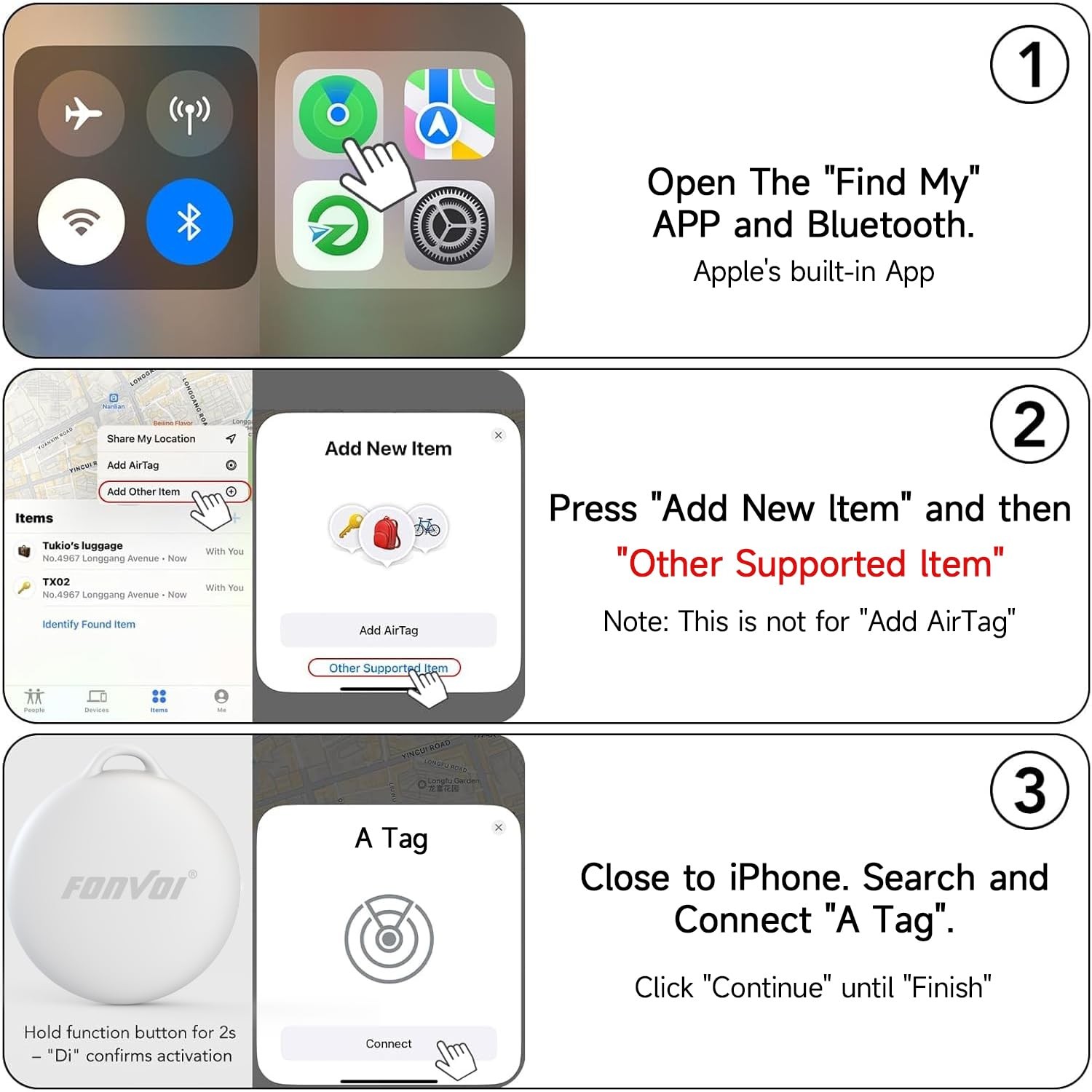 2026 New [Apple MFi Certified] (iOS Only) Air Tags-4 Pack, Bluetooth Tracker ...