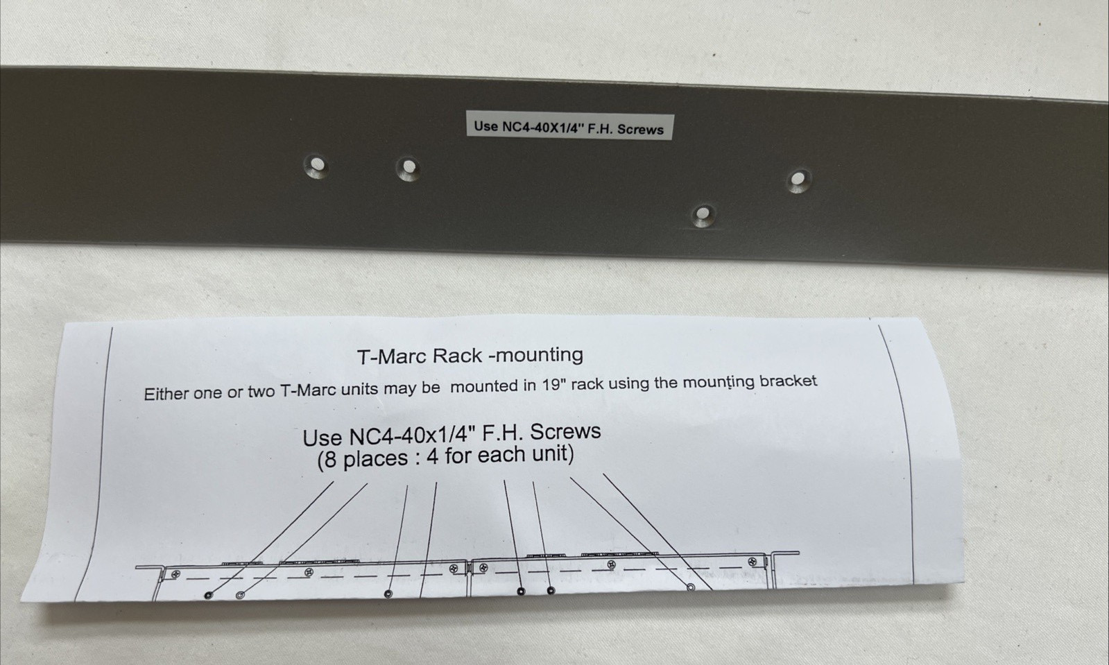Telco Systems TMC-3X0-BRKT 19" T-Marc Mounting Bracket New In Box With Hardware