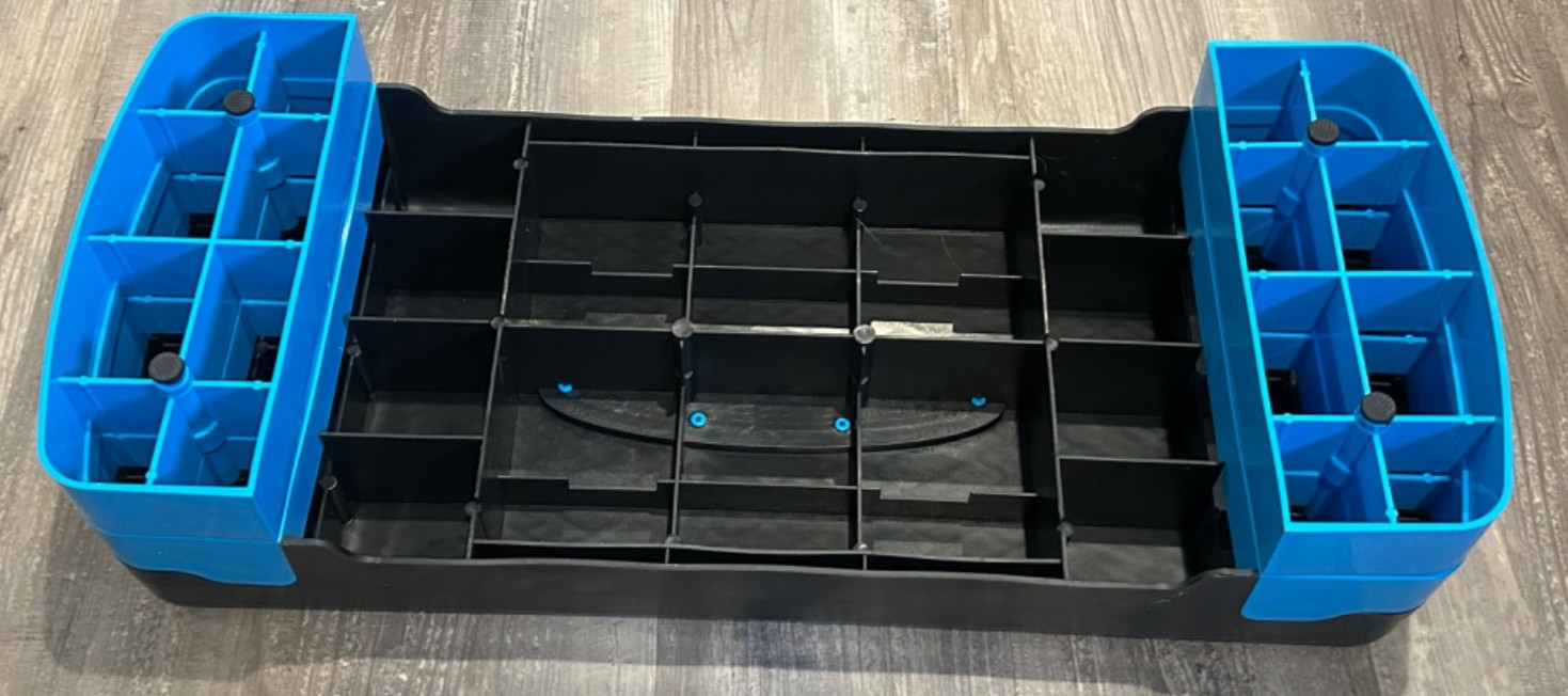 The Step Original Aerobic Step Platform Blue w/ Risers Adjustable 26x11