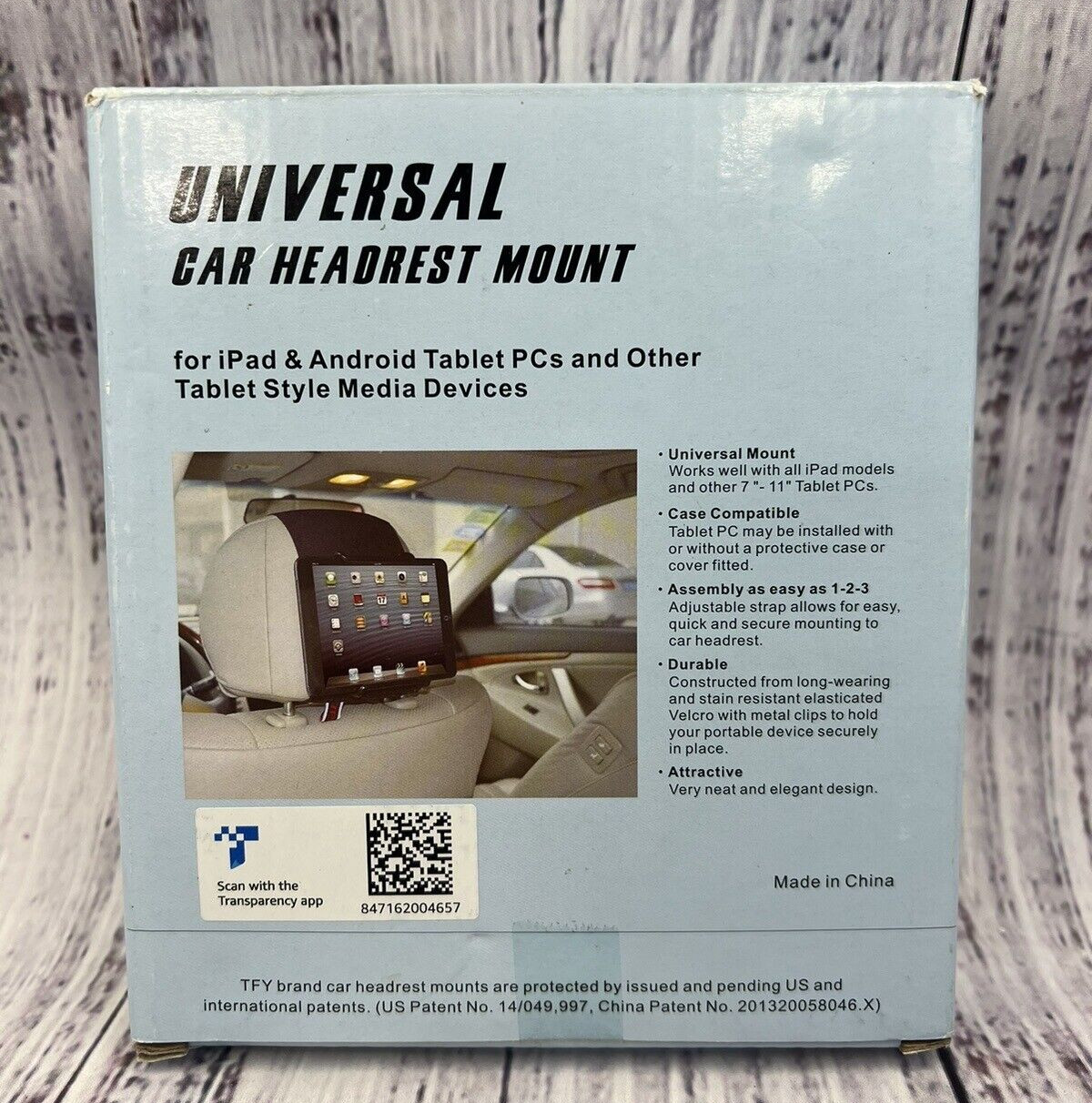 Universal Car Headrest Mount for iPad & Android Tablet Style Media Devices